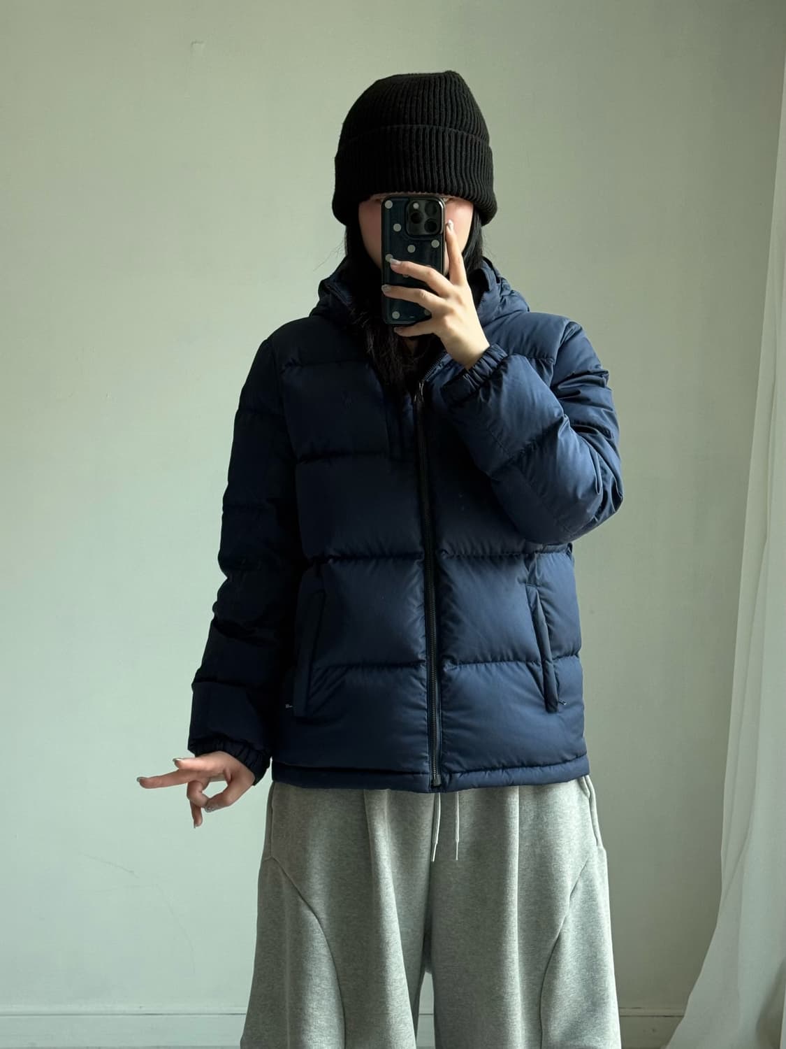 폴로 덕다운 네이비 패딩 상품이미지4
