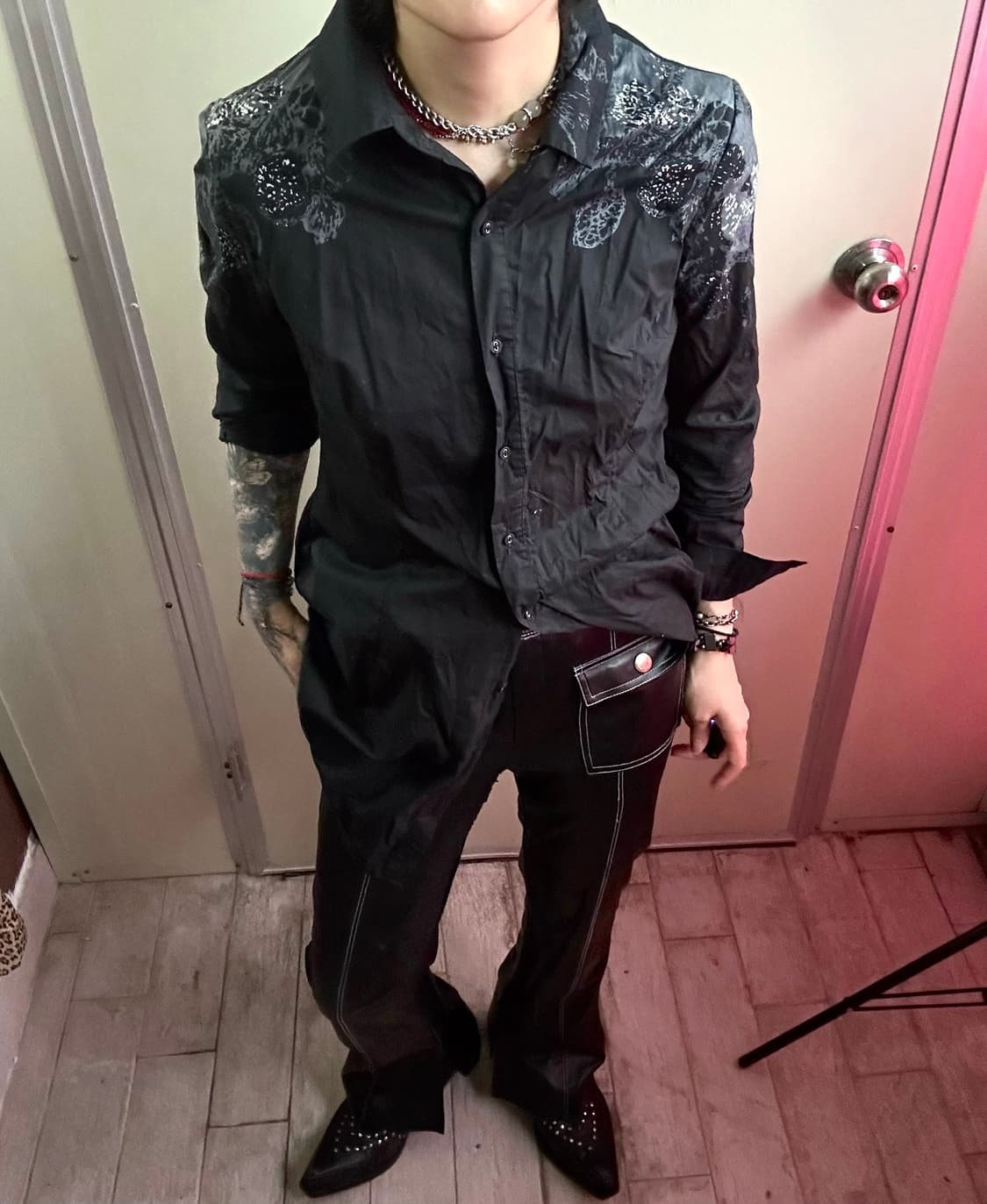 punk slim fit shirt 상품이미지2