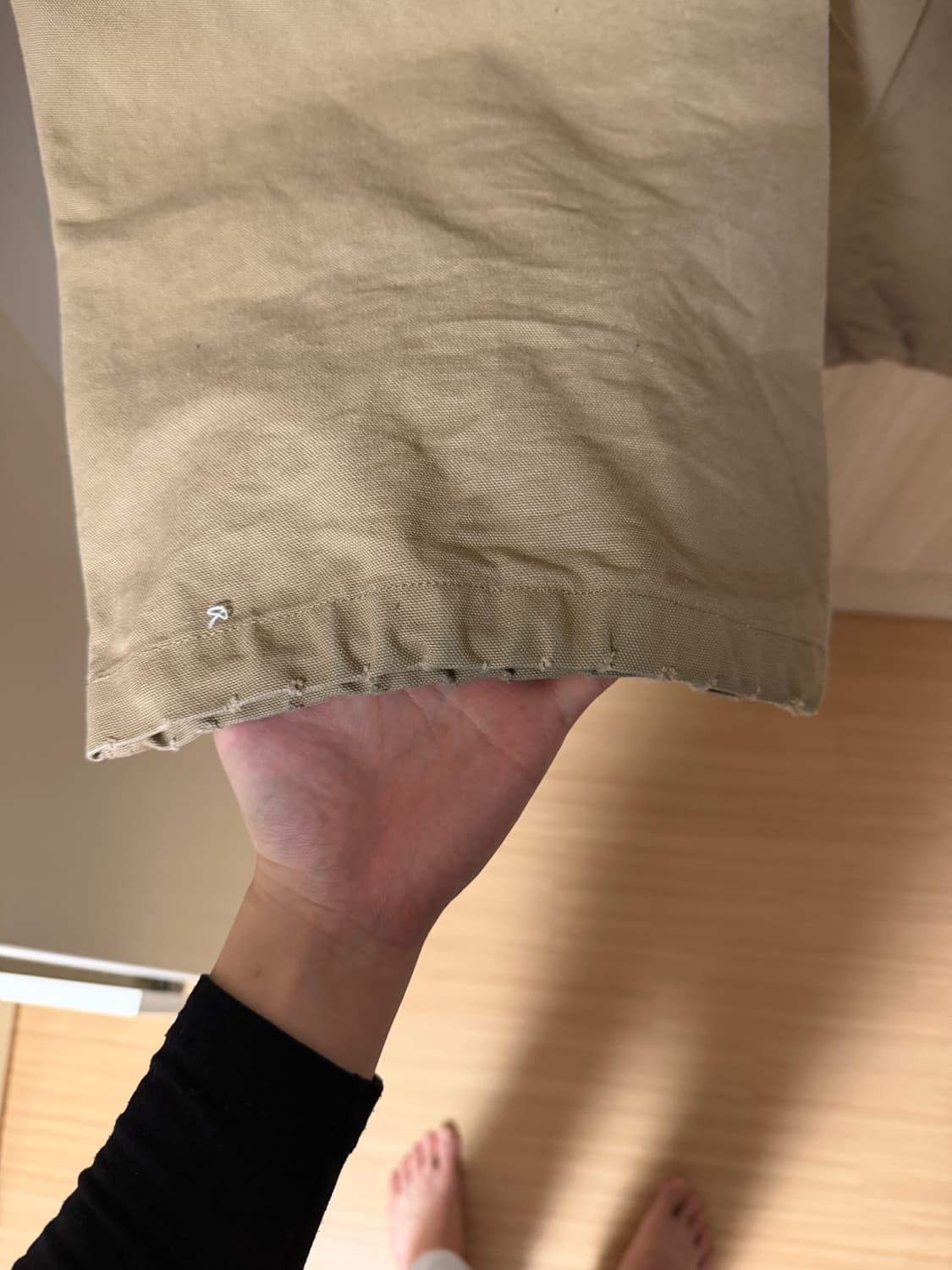 MJD cavas 3D knee pants beige L size 상품이미지4