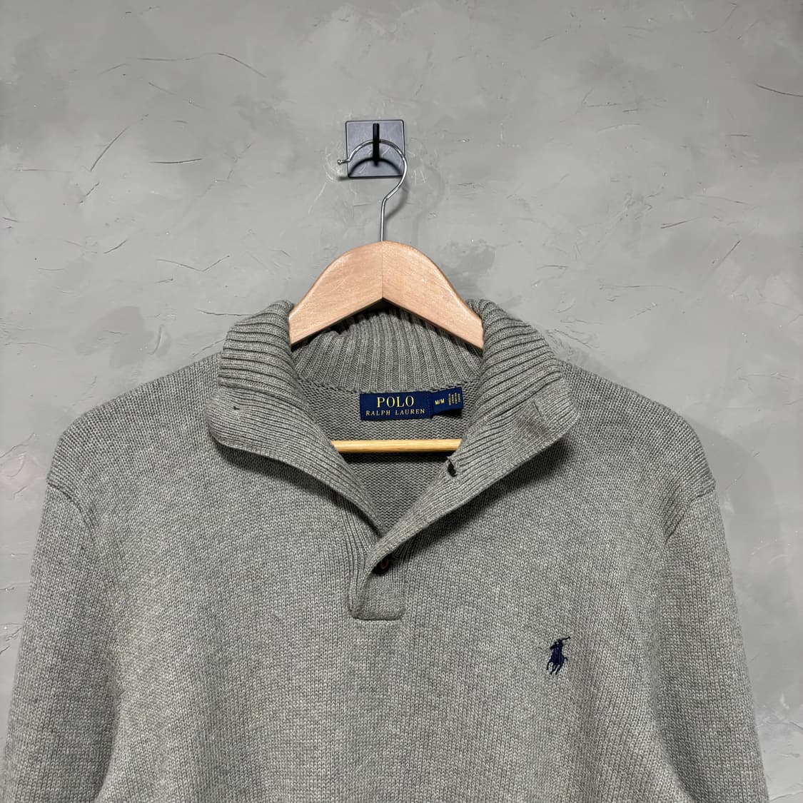 폴로 랄프로렌 신형 니트 그레이 반집업 상품이미지2