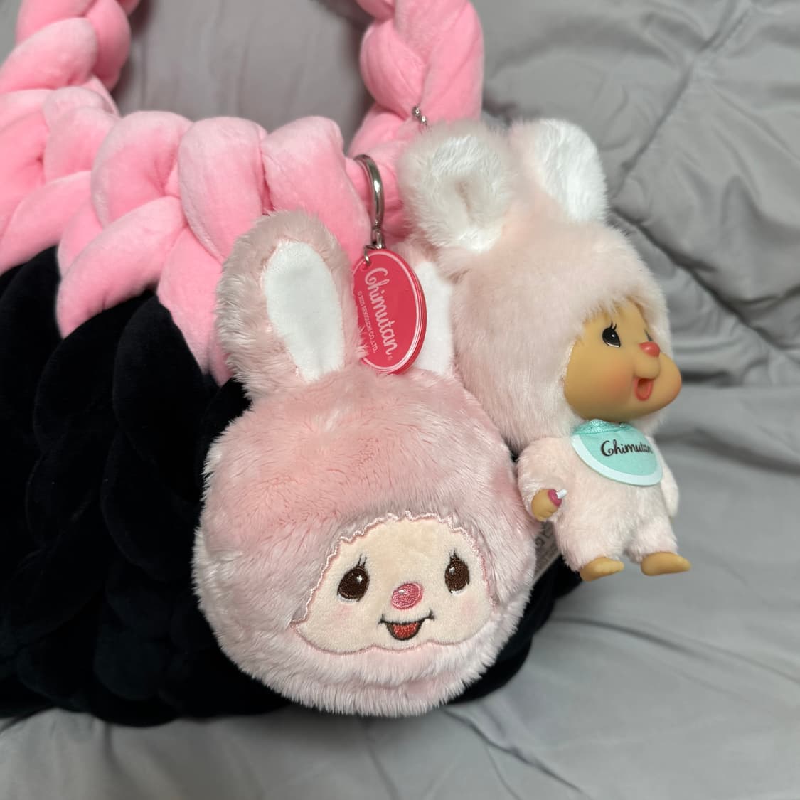 몬치치 치무탄 핑크 키링 파우치 세트 상품이미지2