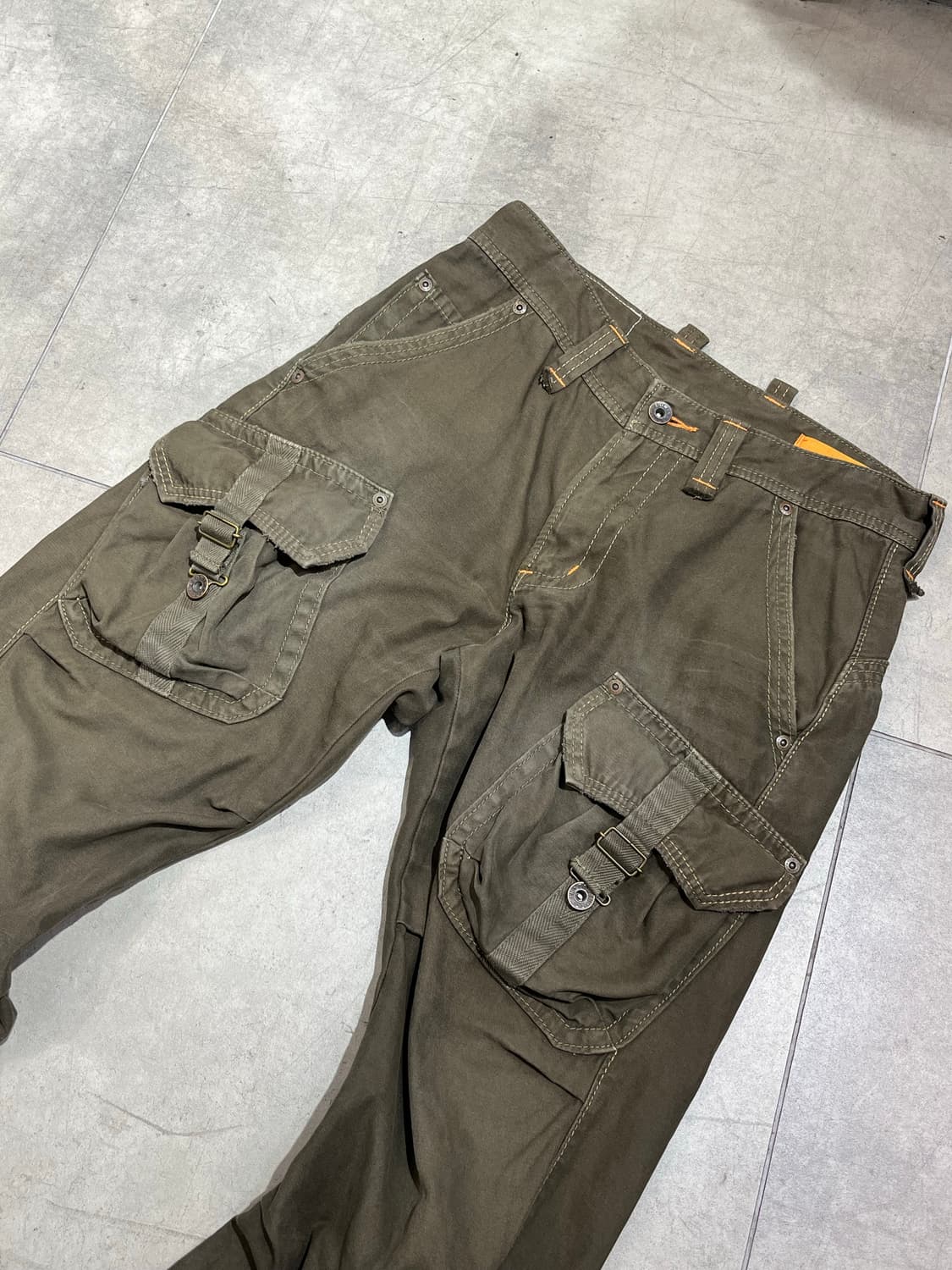 일본 빈티지 Edwin 워크웨어 버클 카고 팬츠 상품이미지4