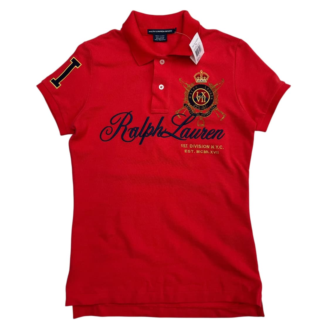 폴로 랄프로렌 y2k 레드 카라 반팔 XS 상품이미지2