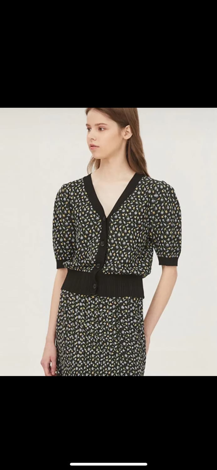 시슬리 플라워 자카드 가디건 상품이미지4