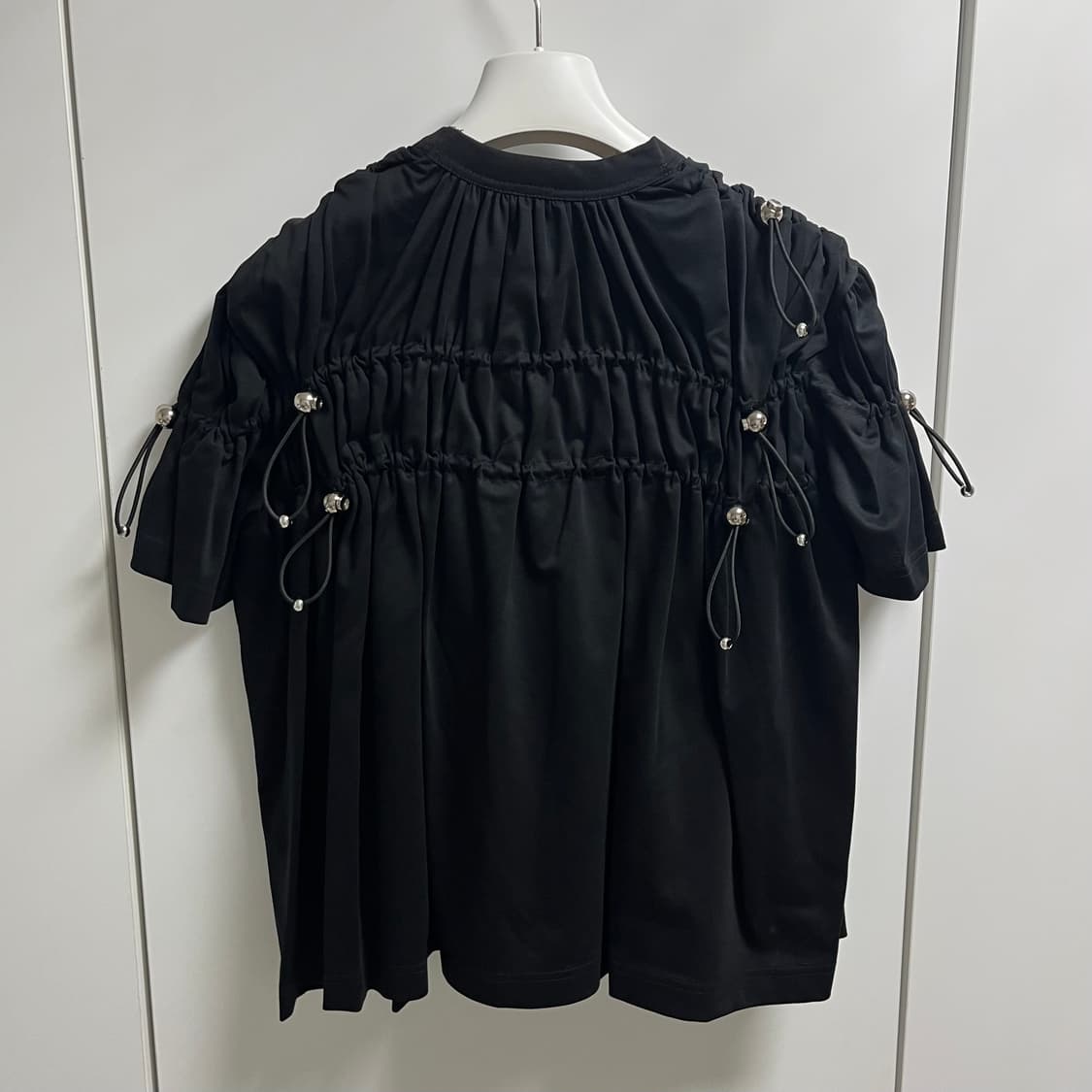 [XS,S]느와 케이 니노미아 Ruched 저지 티셔츠/블랙 상품이미지2