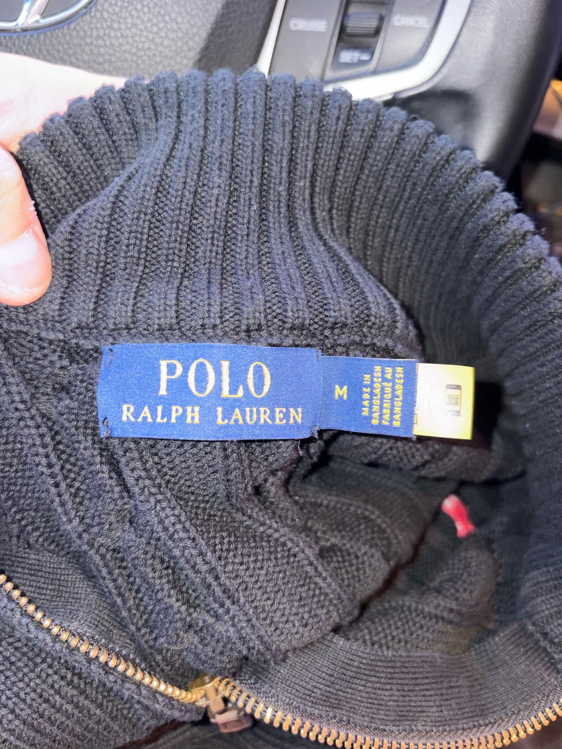 폴로 랄프로렌 코튼 니트 하프집업 M 상품이미지3