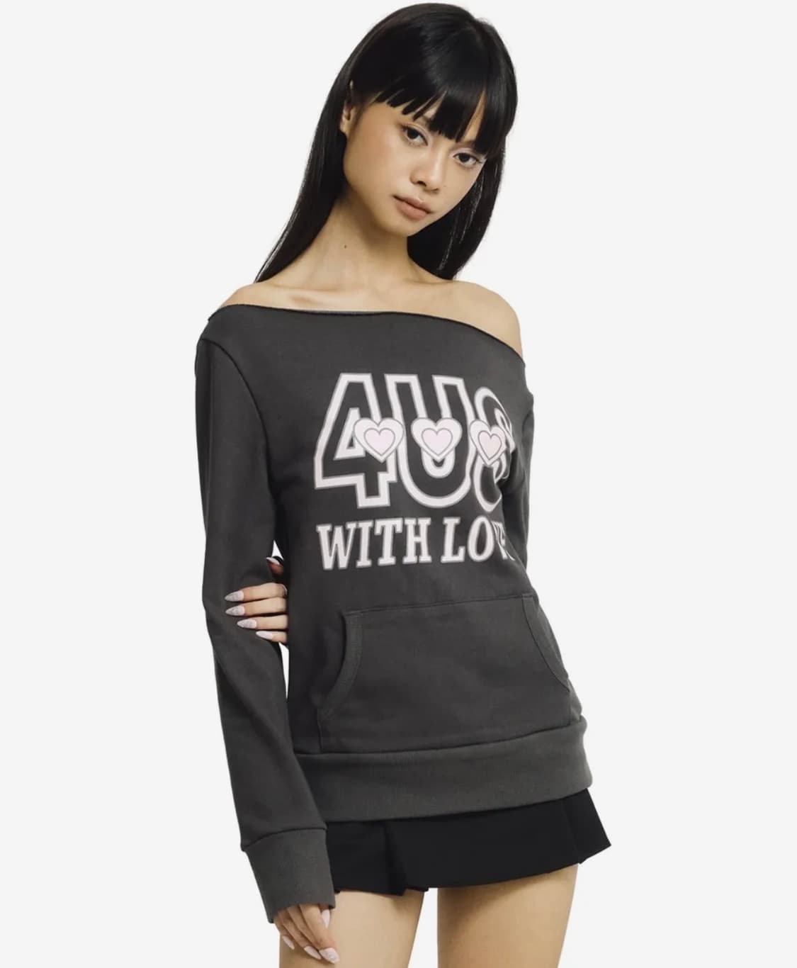 4US Pocket sweatshirts (charcoal) 상품이미지3