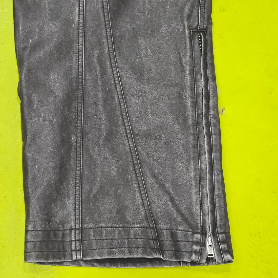 NACHE  레더 부츠컷 팬츠 INDUSTRIAL LEATHER 상품이미지3