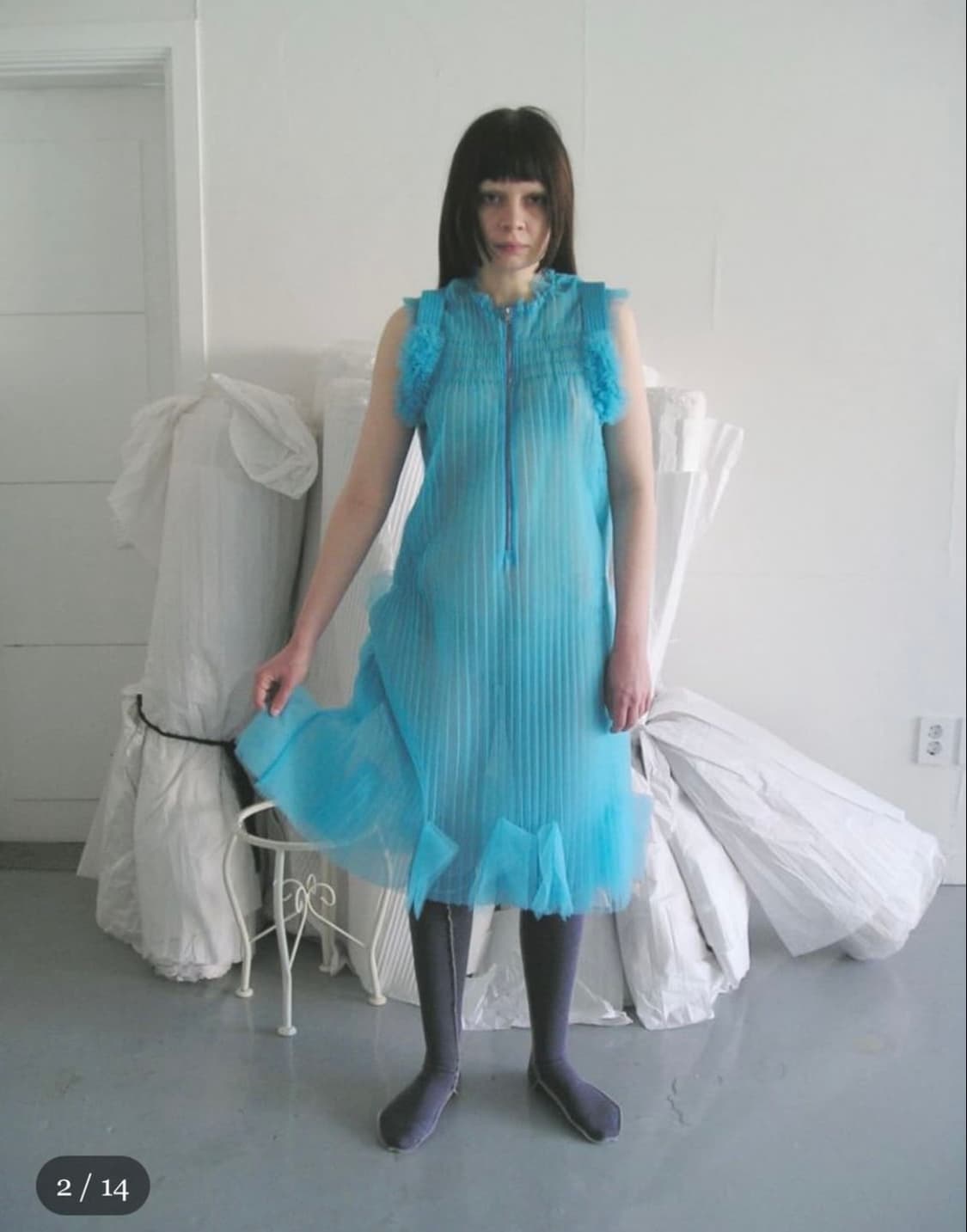 에옹쓰 24 샤샤드레스 아쿠아블루 상품이미지1