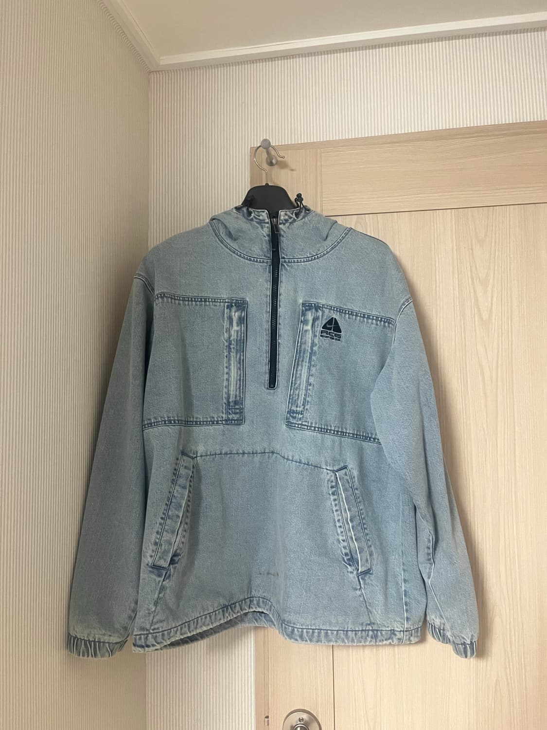 슈프림X나이키 ACG 데님 풀오버 워시드 블루 상품이미지1