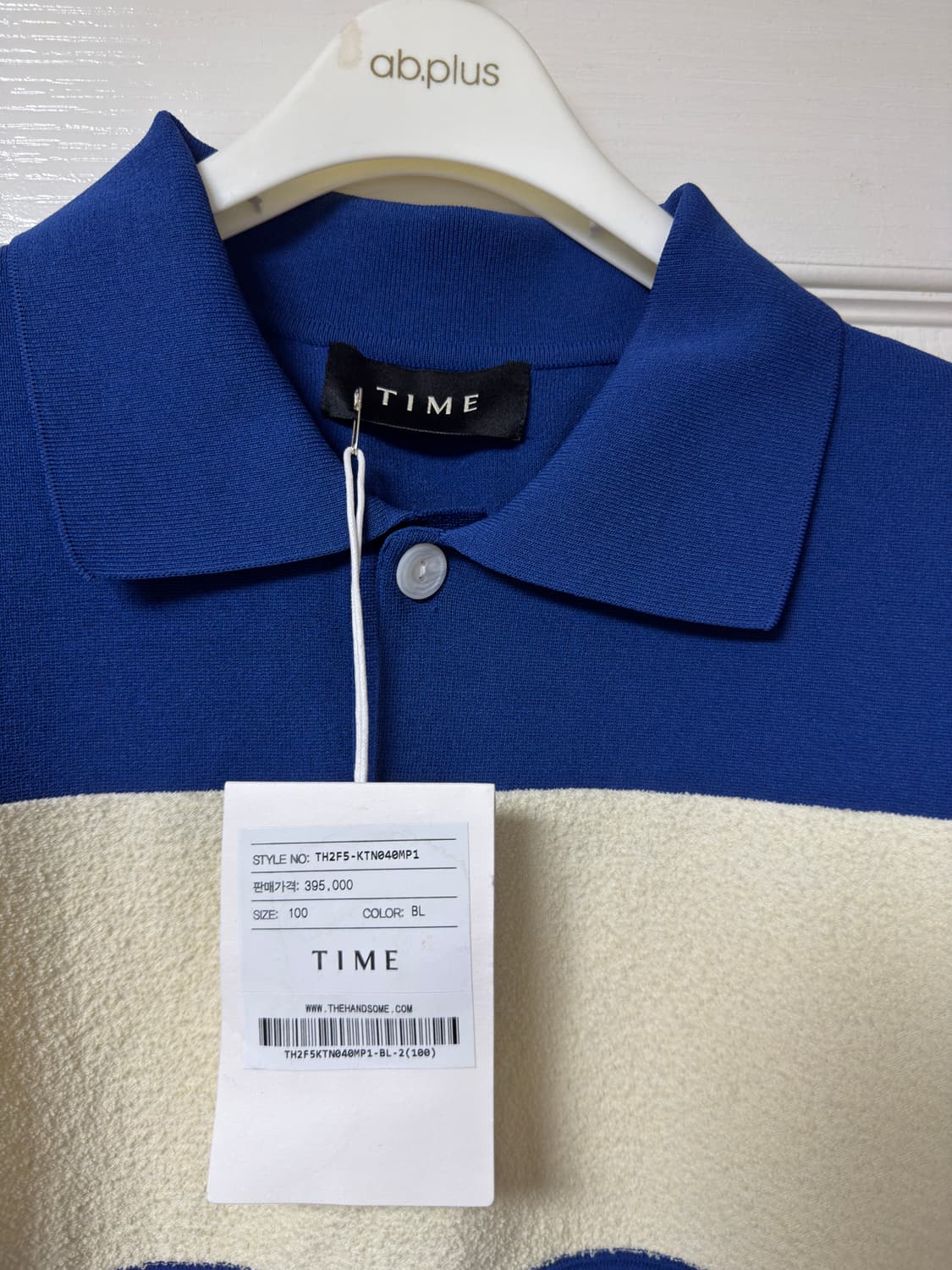 타임옴므 25SS 컬러블럭 카라티 100 상품이미지4