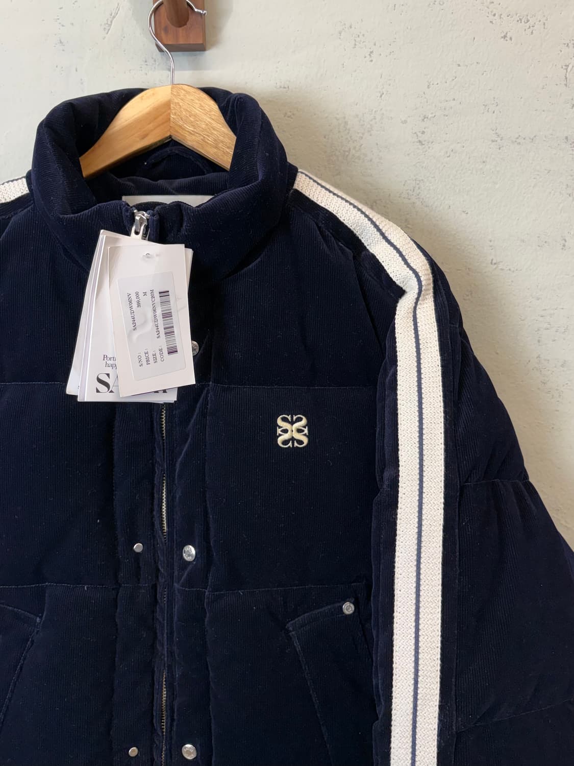 세터 로턴 코듀로이 다운패딩 네이비 상품이미지3