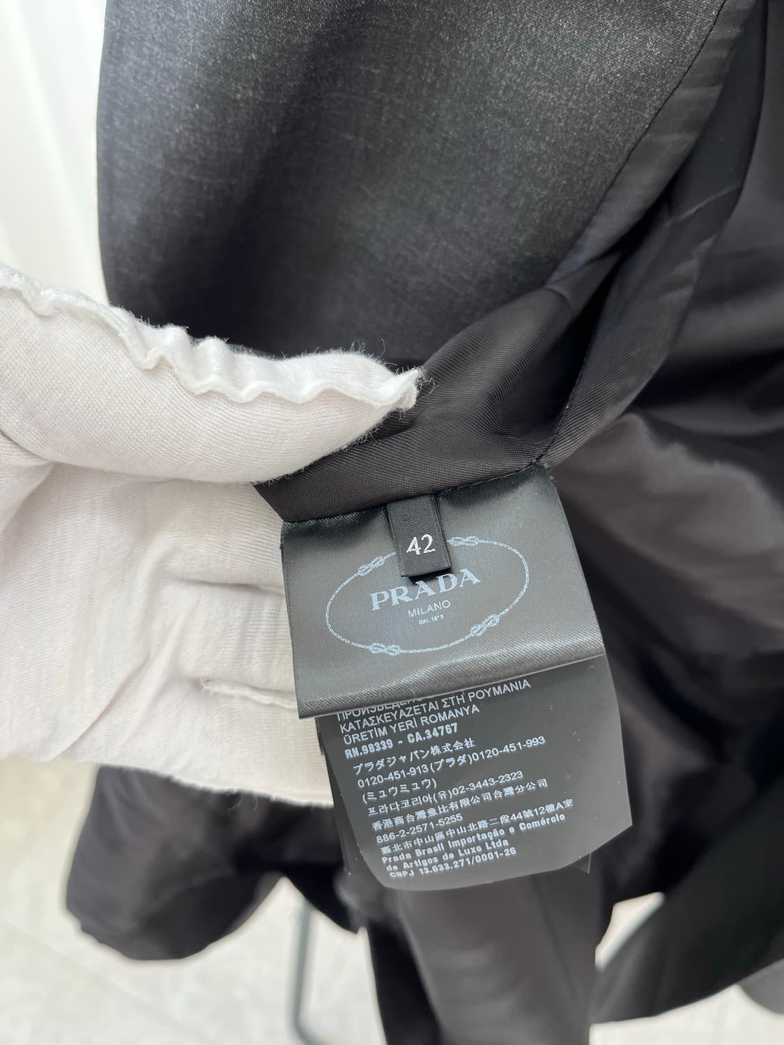 프라다 울 수프림 자켓 안트라사이트 42 상품이미지2