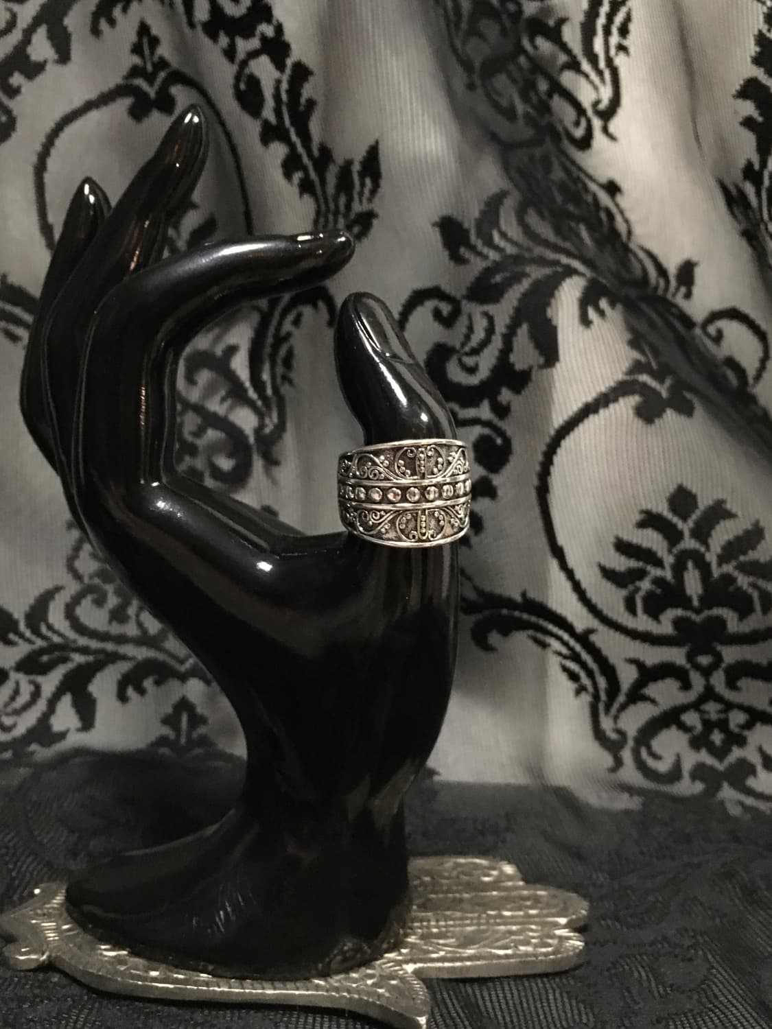 Vintage 핀터레스트 오리엔탈 볼드 유니섹스 실버 링 반지 상품이미지2