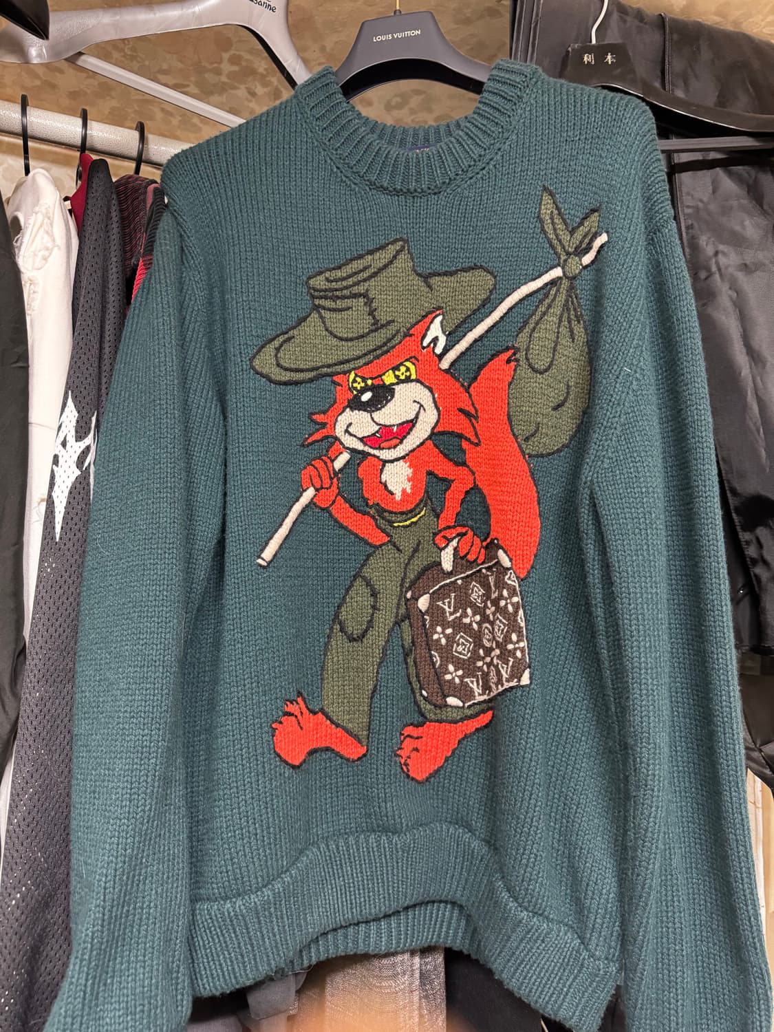 루이비통 핸드니트 크루넥 포레스트 그린 상품이미지3