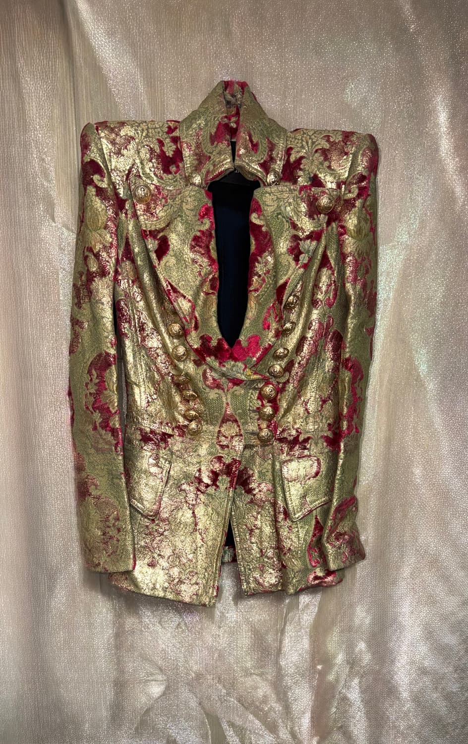 데카르넹 발망 10AW 쇼피스 브로케이트 벰베르그 바로크 나폴레옹 재킷 상품이미지2