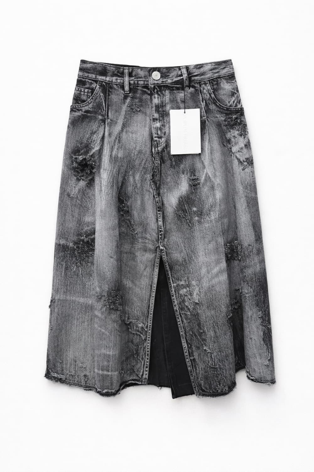 PEOPLE OF THE WORLD 데미지 데님 롱스커트 L 상품이미지1