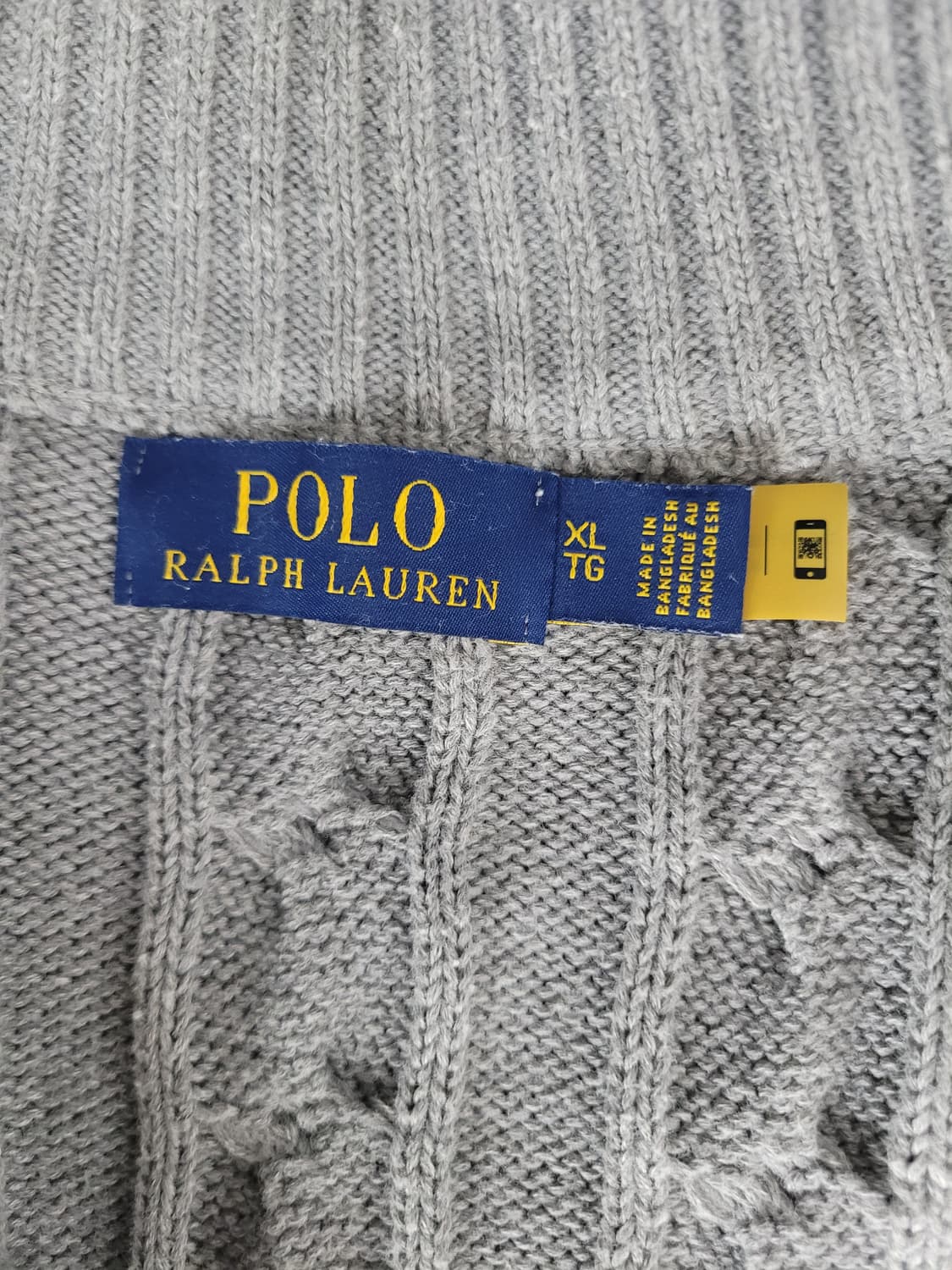 폴로 랄프로렌 케이블 니트 집업 그레이 상품이미지4