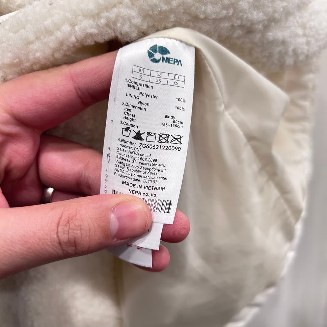 네파 하이넥 체스트포켓 양털 뽀글이 플리스 상품이미지4