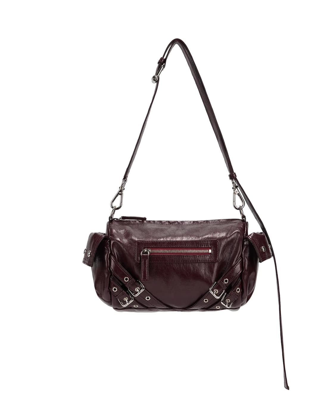 다이닛 스터드 포켓 숄더백 버건디 상품이미지4