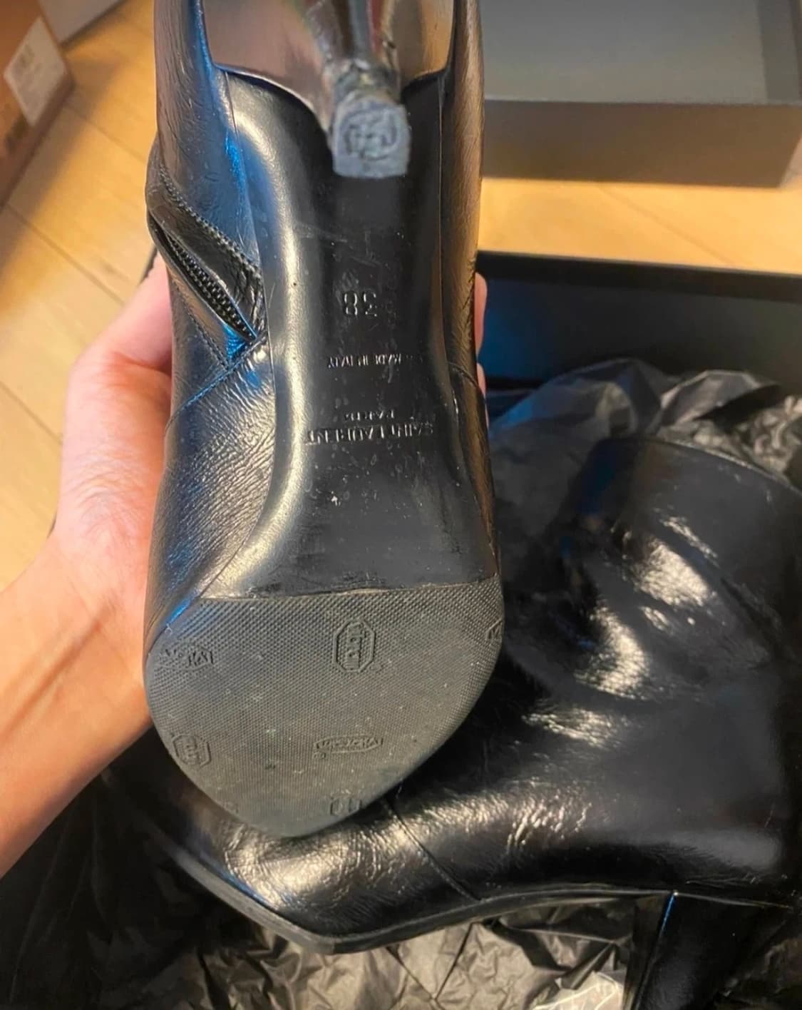 생로랑 블랙 앵클 부츠 38 상품이미지4