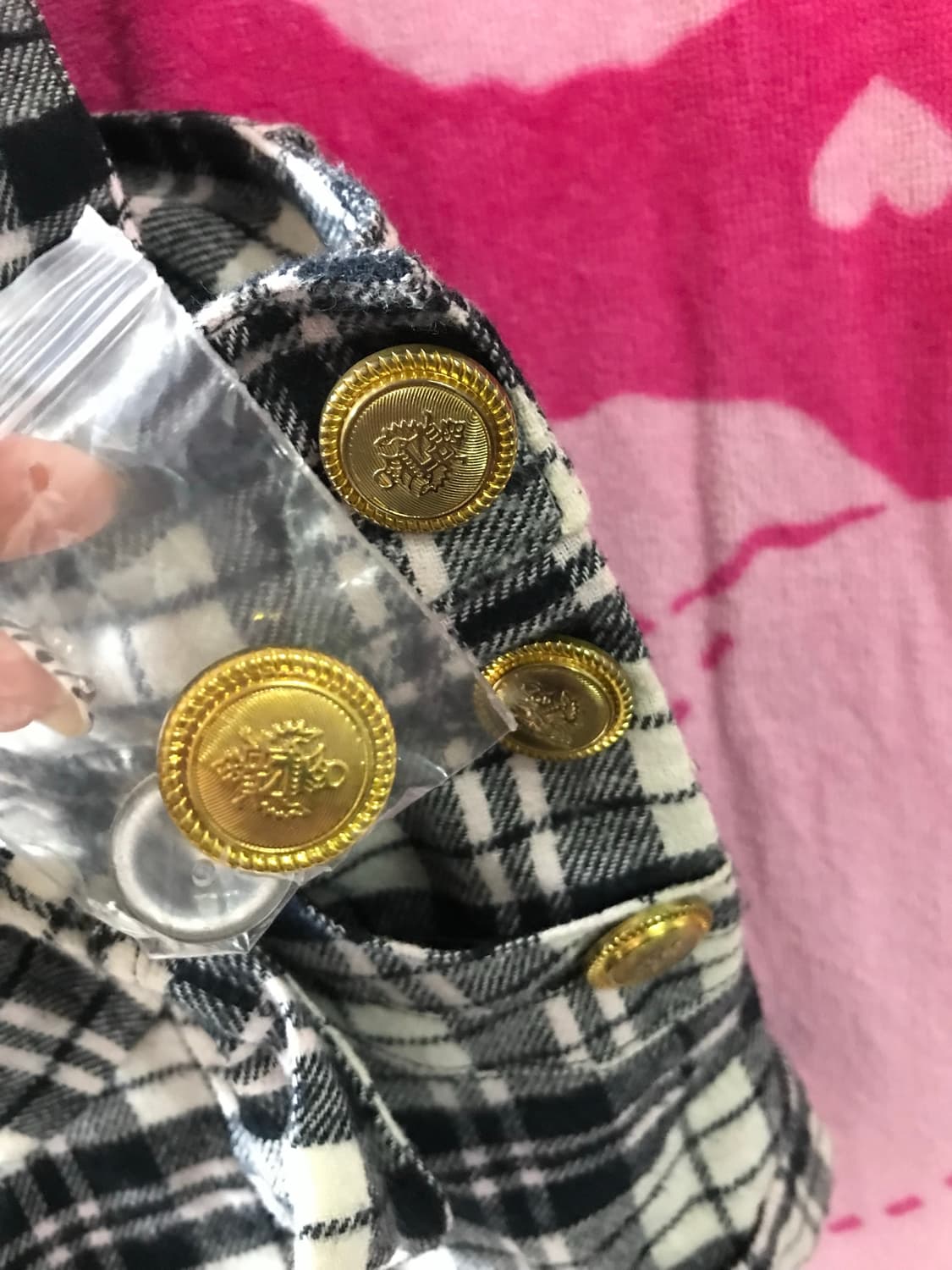 트랄라라 체크 멜빵 바지 상품이미지5