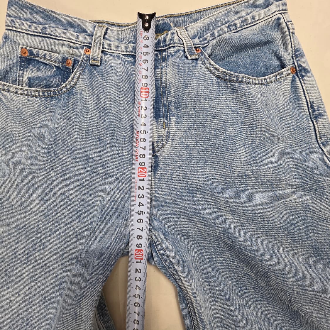 1176 리바이스 공용 연청 데님 로우 프로 진 27 상품이미지5