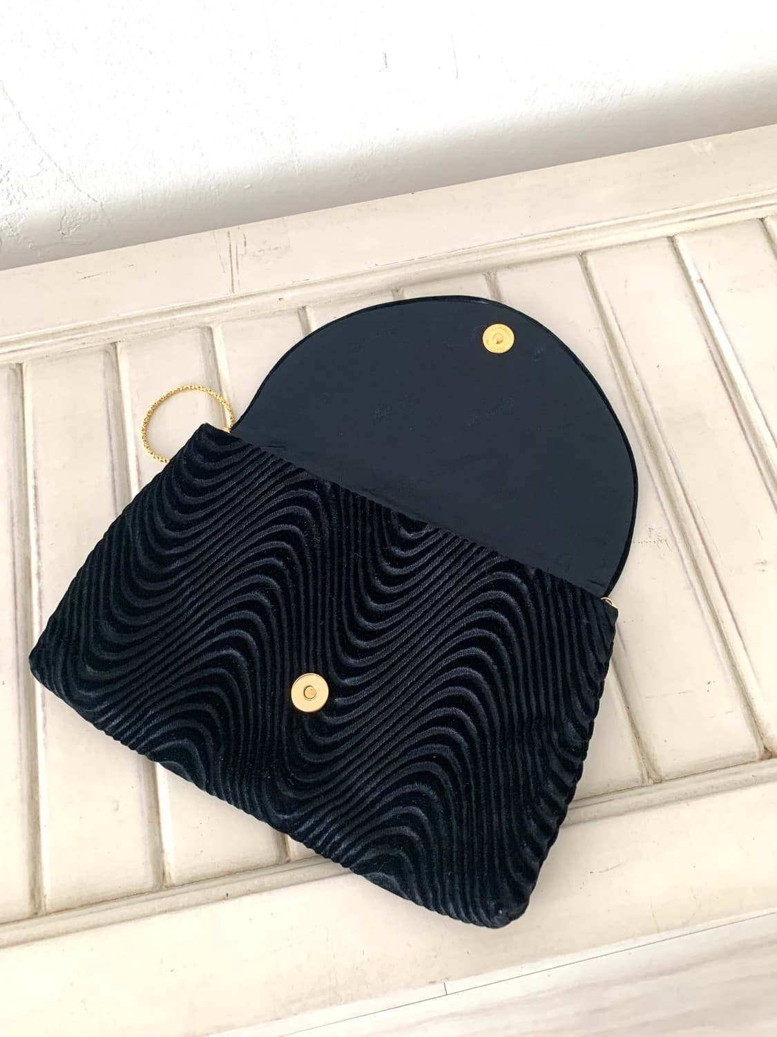 Black Velvet Gold Embroidery Mini Bag 상품이미지7