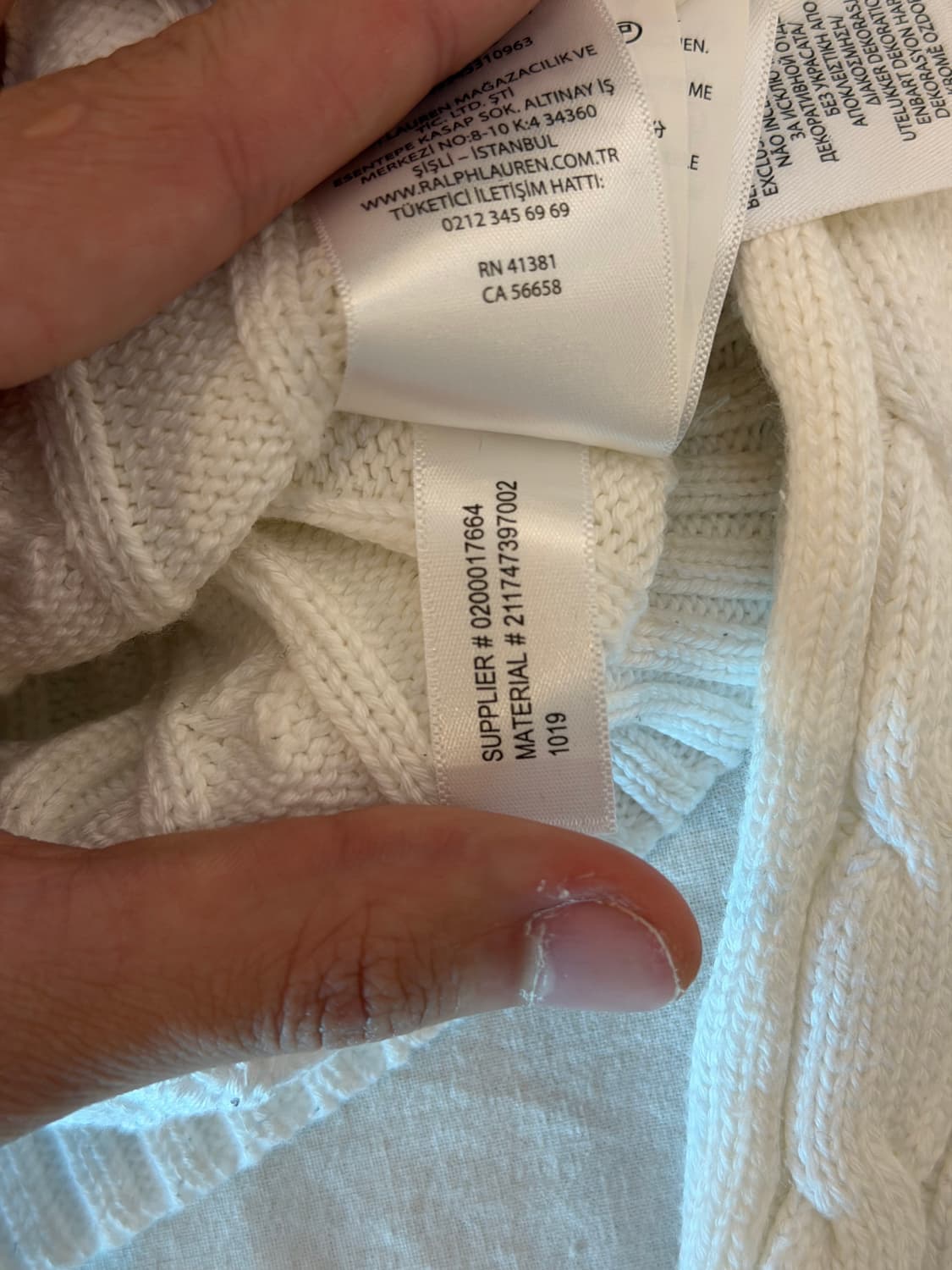 폴로 랄프로렌 꽈배기 케이블 니트 화이 상품이미지6