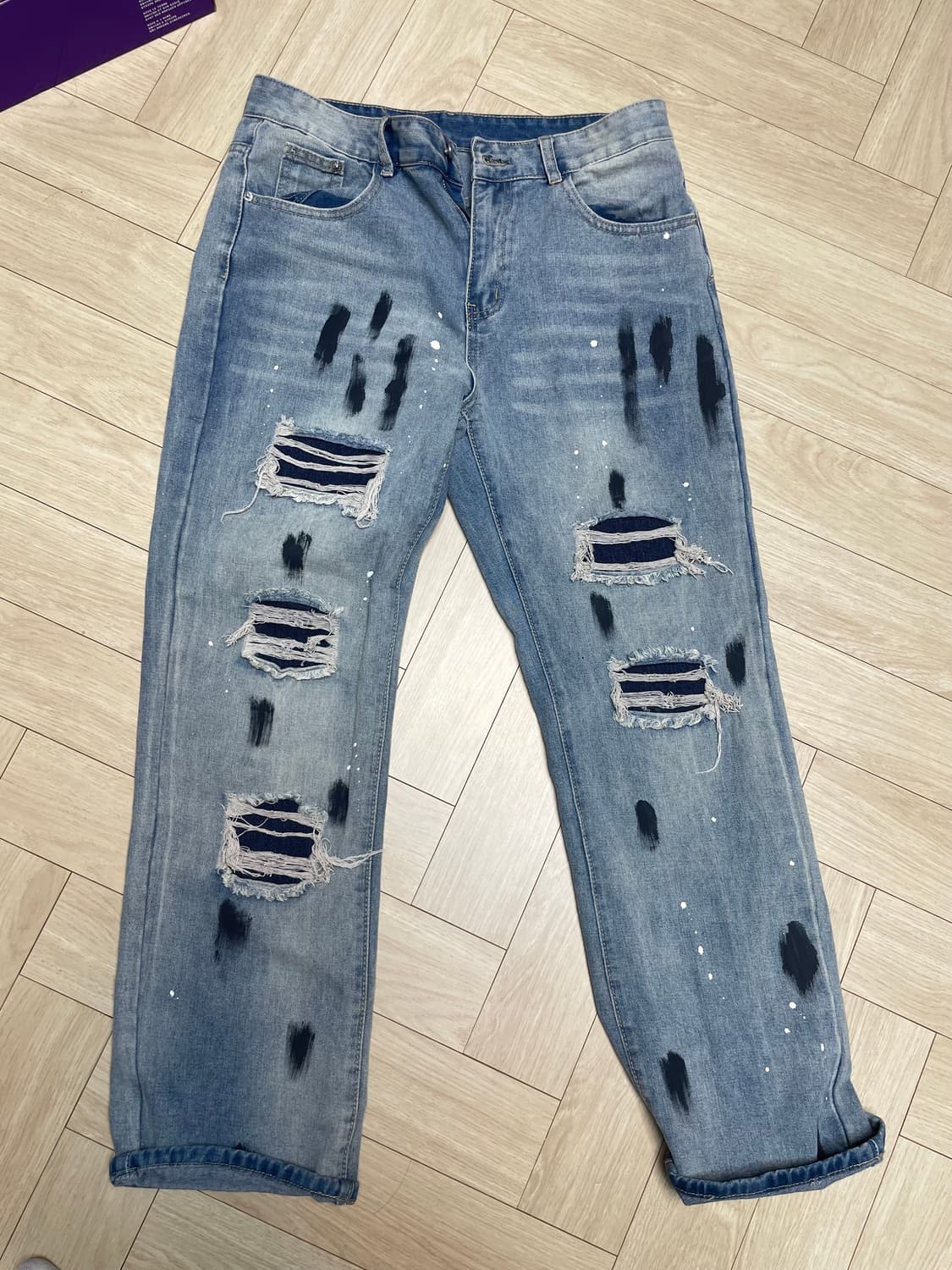 데미지 워싱 청바지 (31-32 추천) 상품이미지2