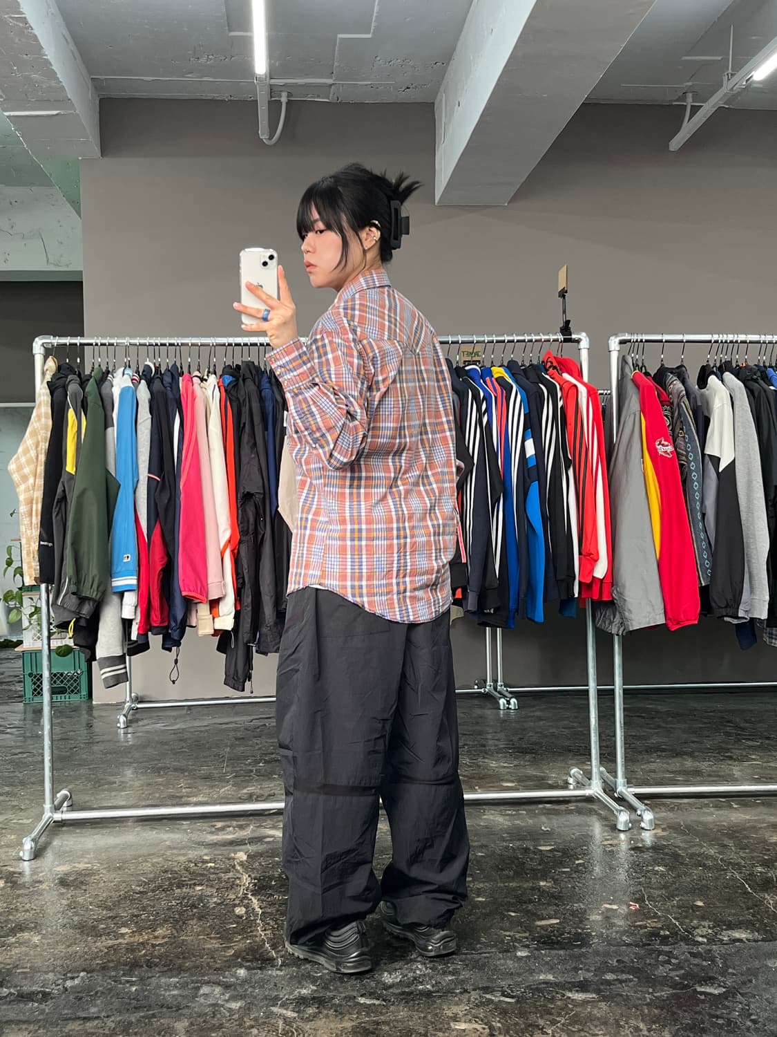 랭글러 웨스턴 체크 셔츠 상품이미지7