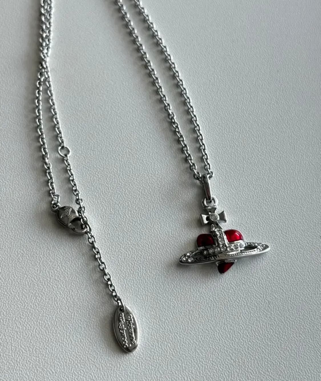 비비안웨스트우드 목걸이 디아망떼 펜던트 레드 빈티지 상품이미지1