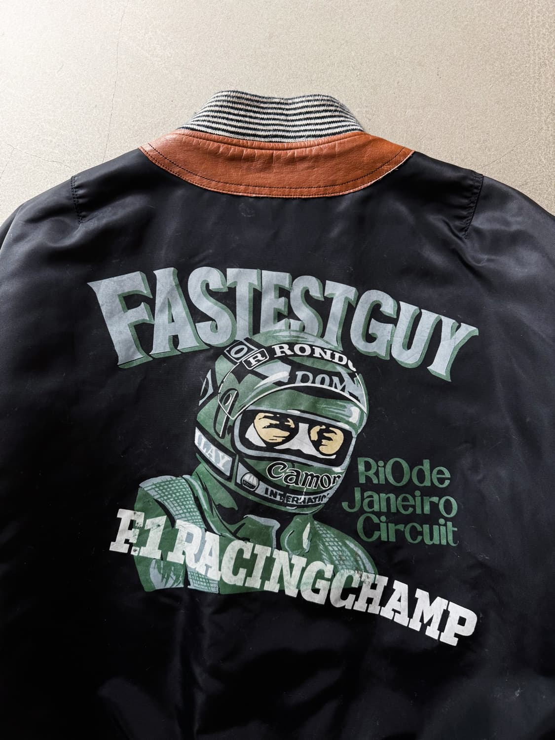 90s Free Action Racing Bomber Jacket 상품이미지7