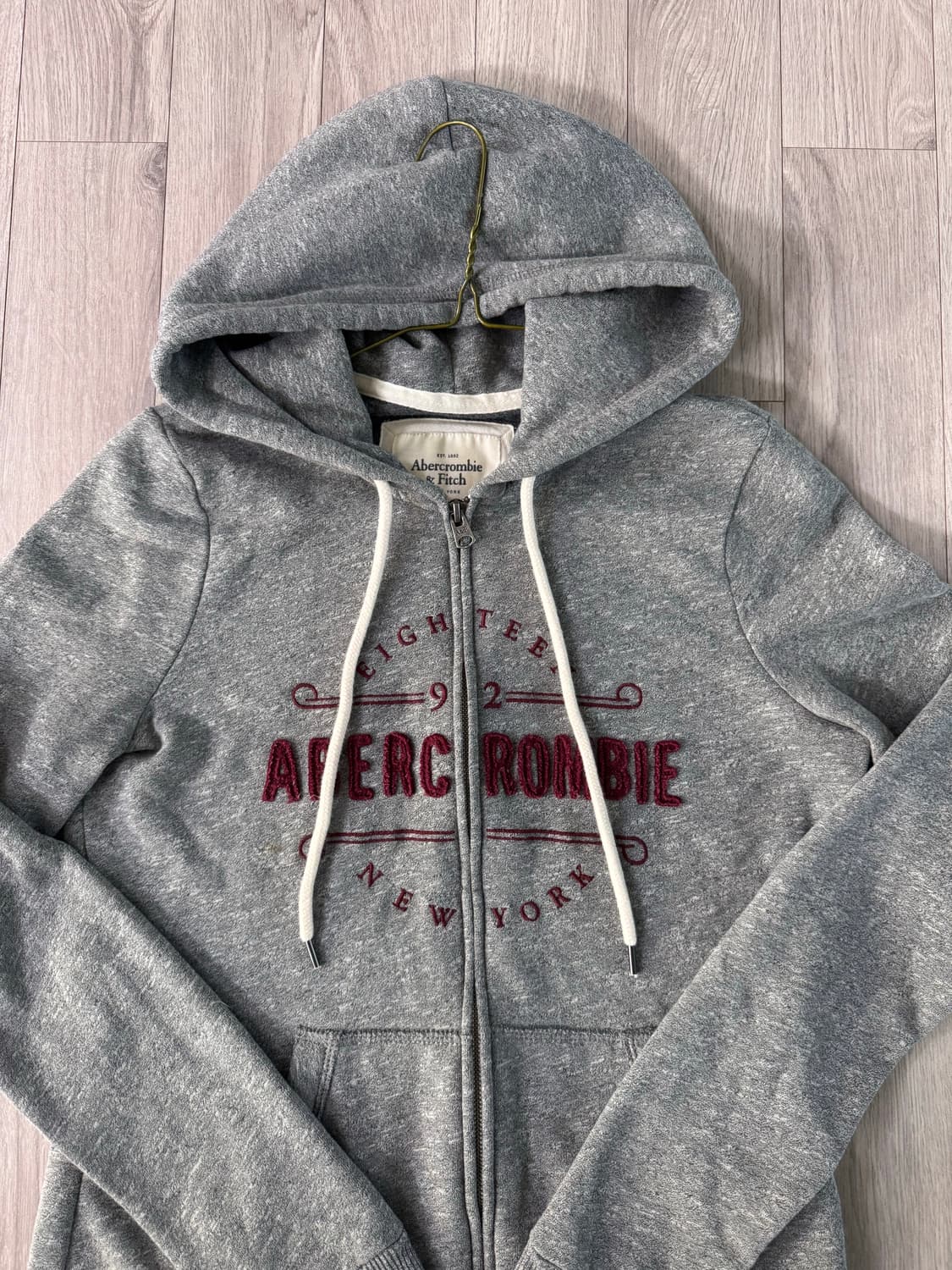 아베크롬비 슬림핏 차콜 후드집업 상품이미지2
