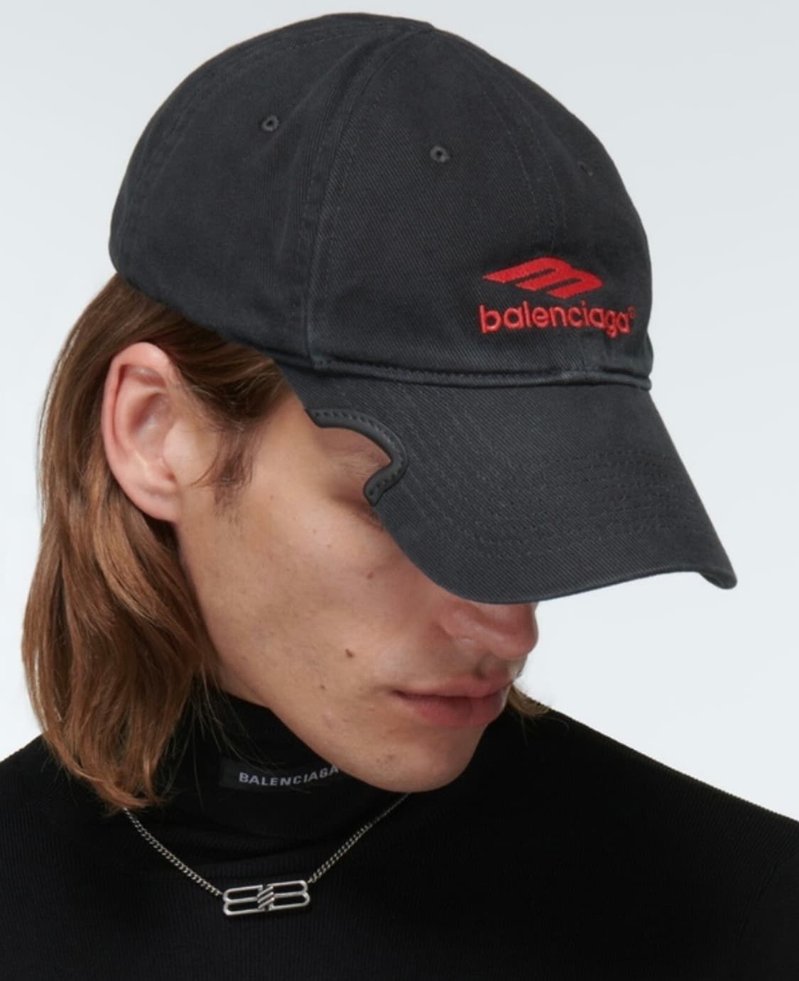Balenciaga 3B Sports Icon Cap Black Red 상품이미지1