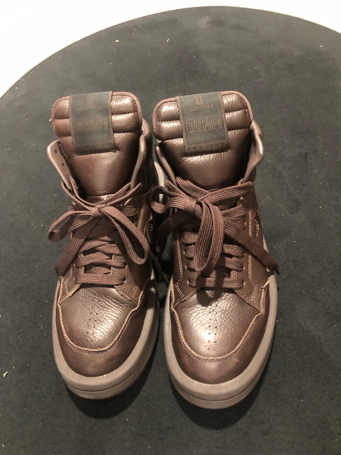 릭오웬스x컨버스 터보웨폰 다크브라운 2회착 급처 상품이미지1