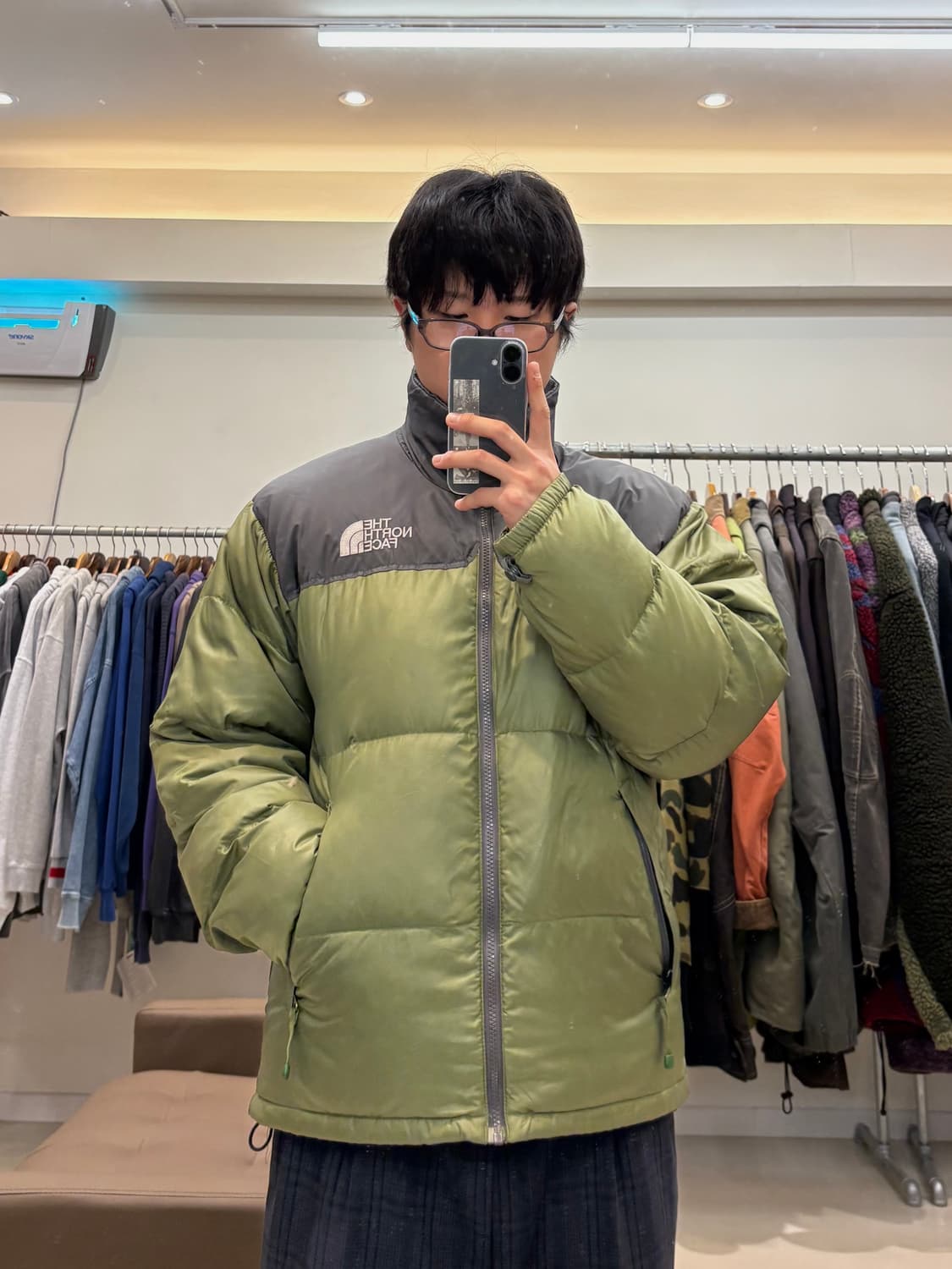 노스페이스 눕시 700 올리브 블랙 패딩 상품이미지7