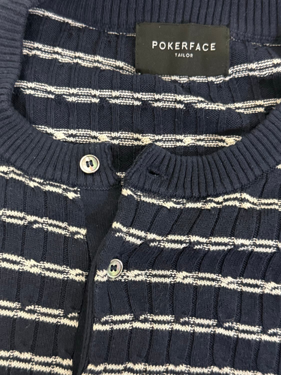 포커페이스 헨리넥 스트라이프 니트 상품이미지3