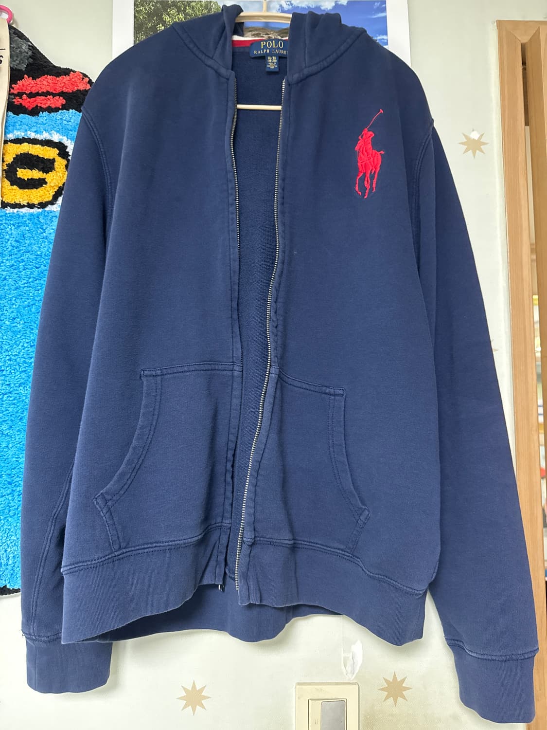 폴로 빅포니 네이비 후드집업 상품이미지2