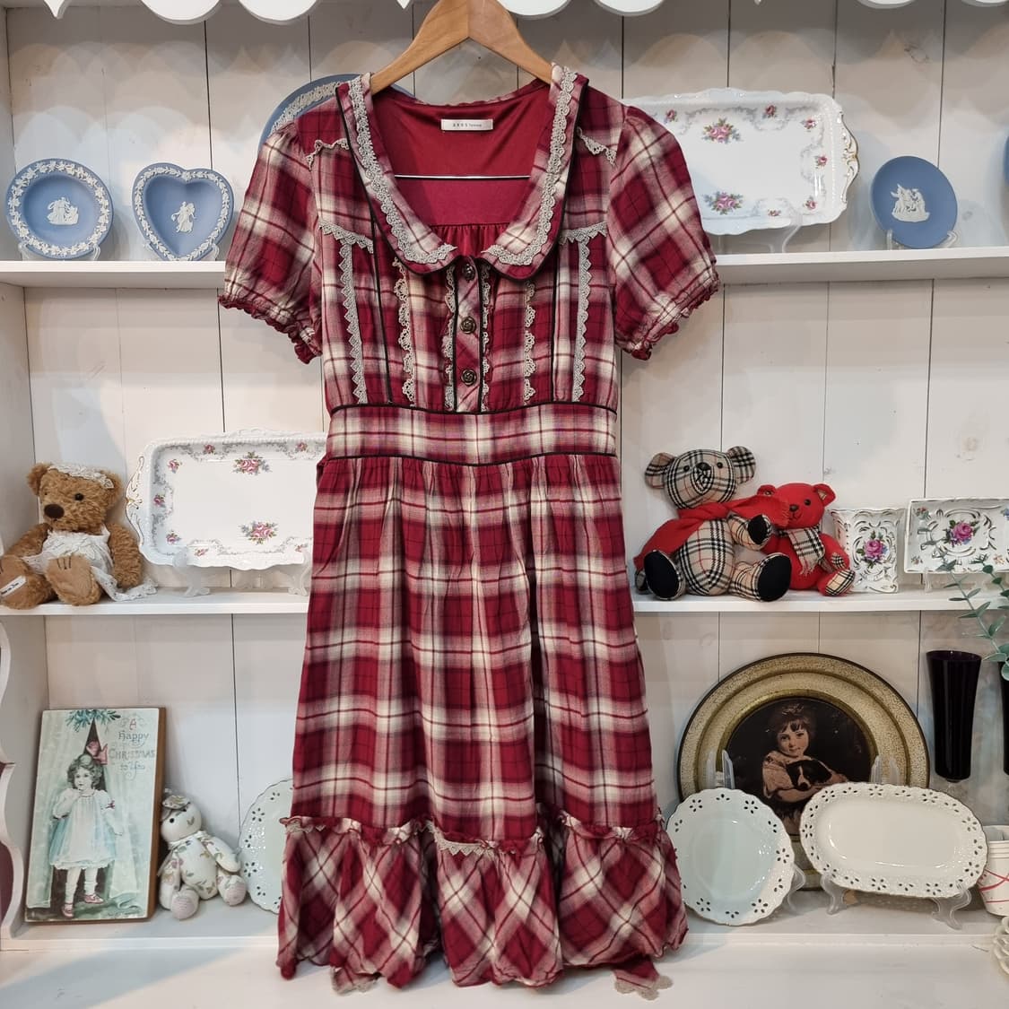 AXES femme 악세스팜므 빈티지 체크 프릴 원피스 상품이미지8