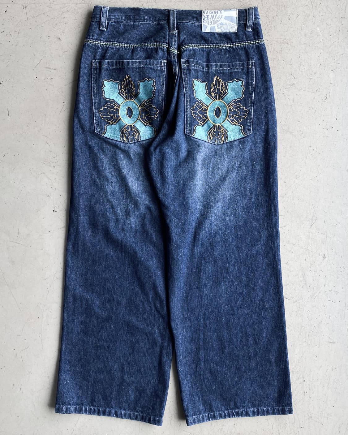 Jungle8ight 크로스엠브로이드 와이드 데님 팬츠 상품이미지6