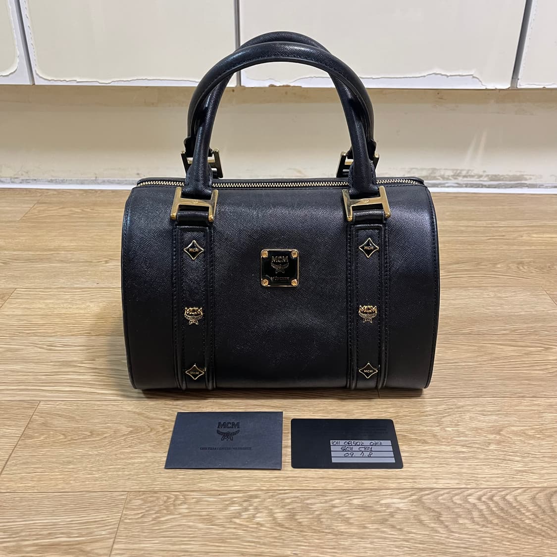 정품/백화점) MCM 사피아노 블랙 보스턴 토드백 토트백 핸드백 가방 상품이미지1