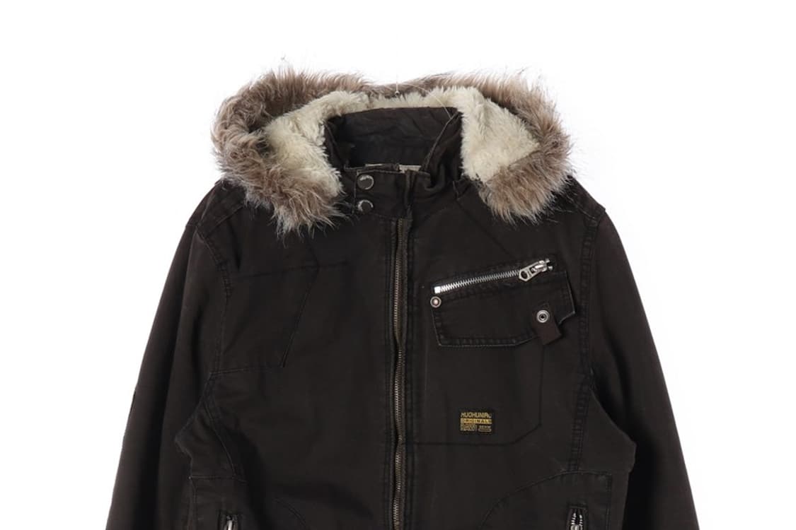 AFRICAN EAGLE 다크브라운 양털 후드 자켓 M 상품이미지4