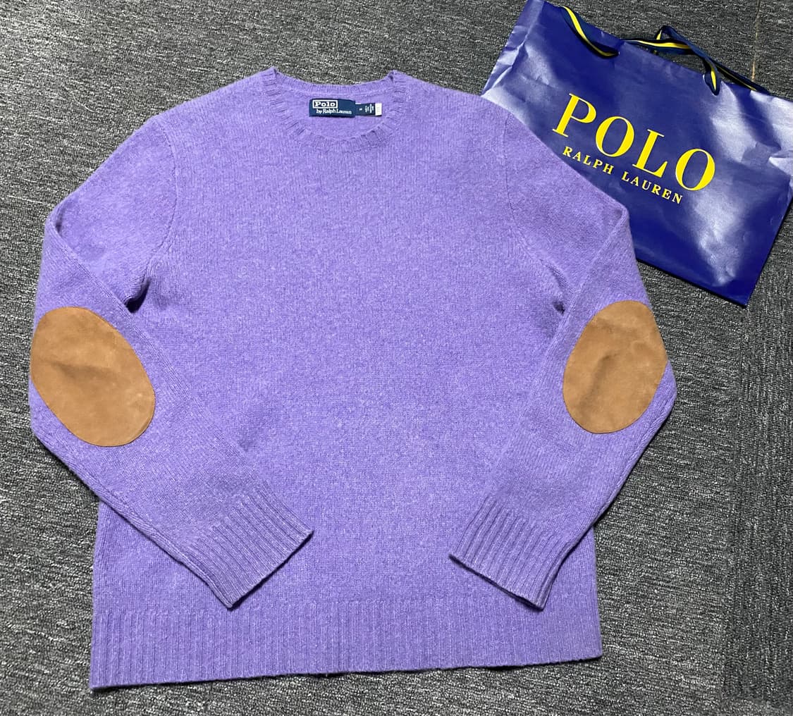 [최신형QR택] 반값이하 급처 폴로 울캐시미어 엘보 패치 니트 상품이미지5