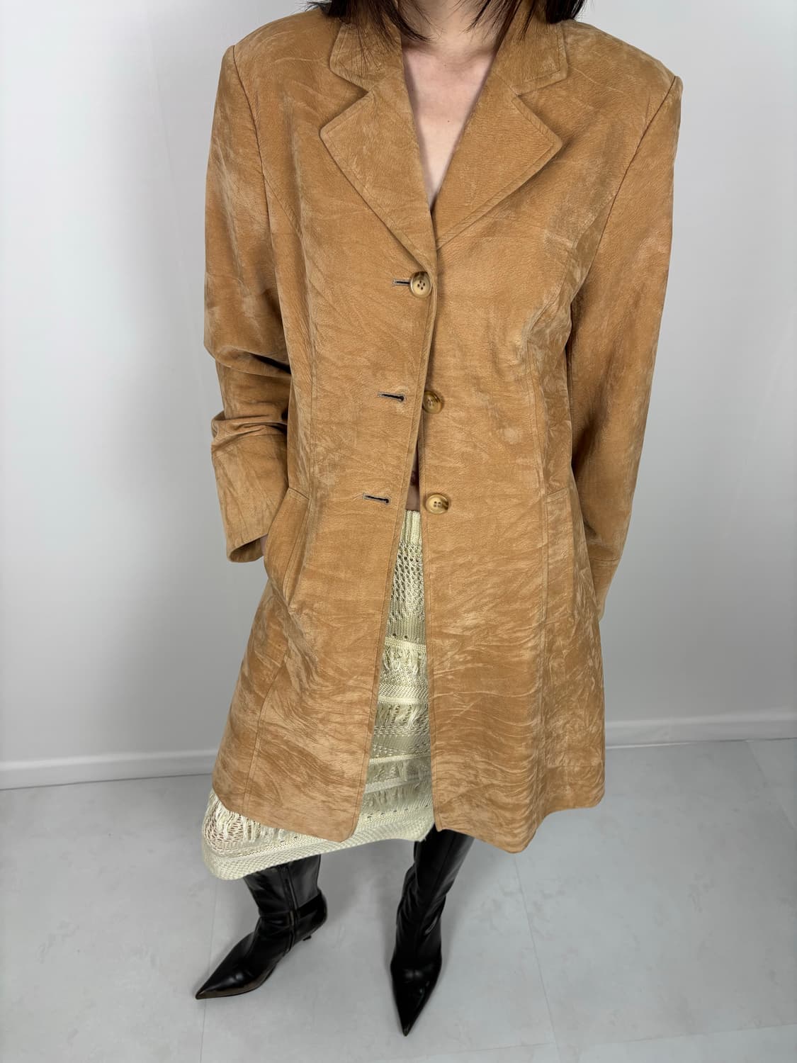 BRUSHED EFFECT SUEDE JACKET 상품이미지3