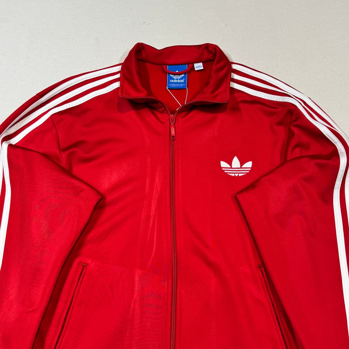 L) 아디다스 파이어버드 삼선 져지 트랙탑 집업 레드 A6 상품이미지3