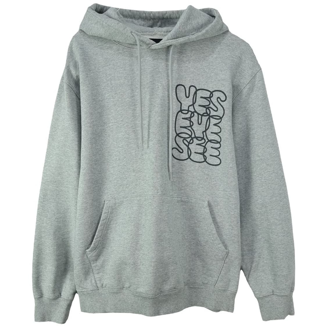 [예스아이씨] 빅로고 프린팅 오버핏 후드티 그레이 M18594 상품이미지2