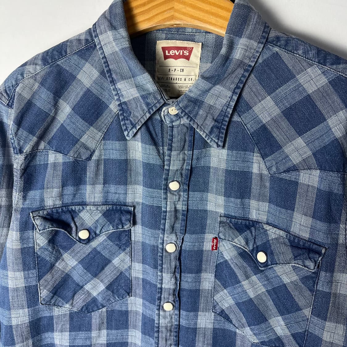 [Levi's] 리바이스 체크 웨스턴 데님셔츠 상품이미지2