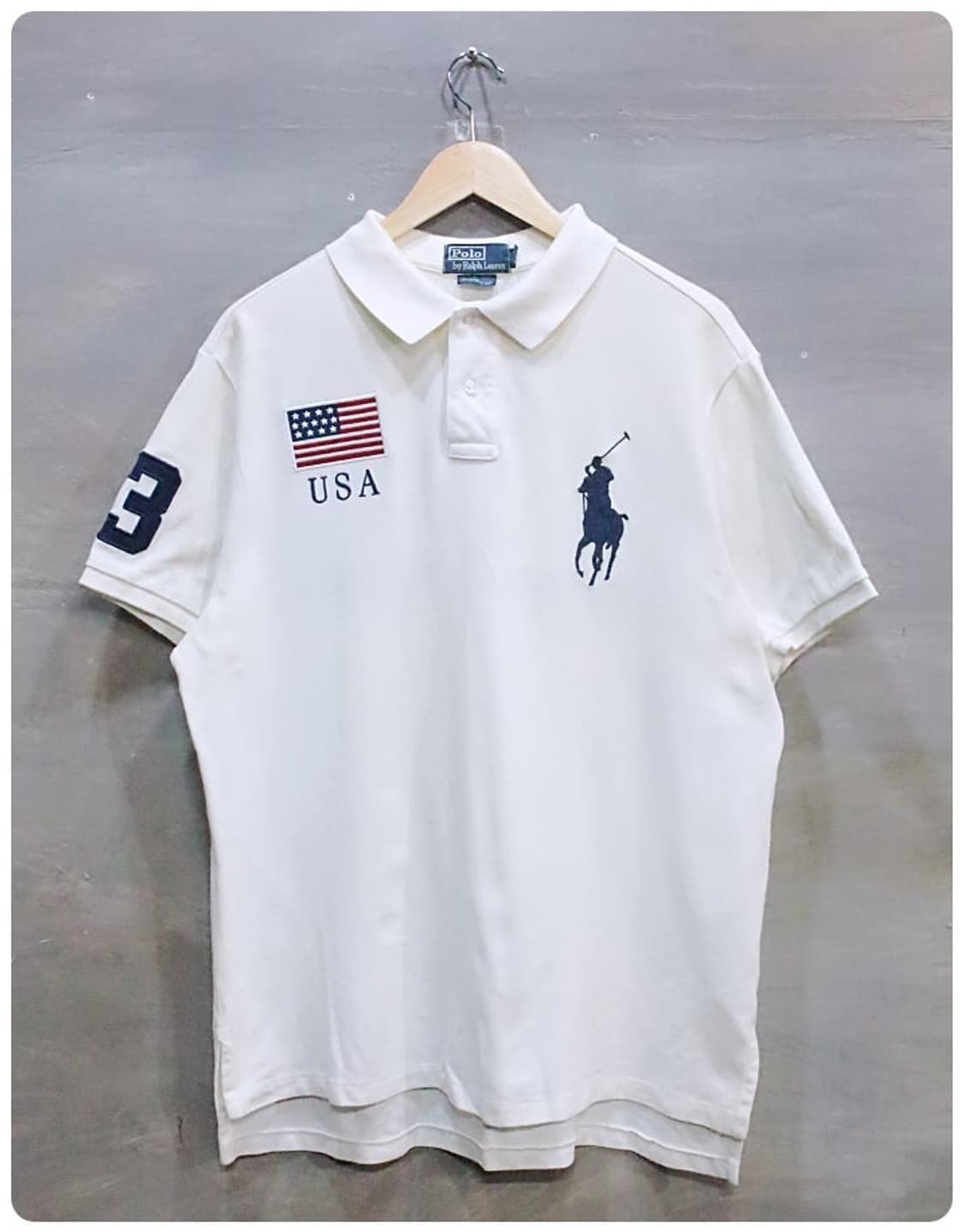 [XL] 폴로 랄프로렌 커스텀핏 USA 성조기 빅포니 반팔 PK 티셔츠 상품이미지2