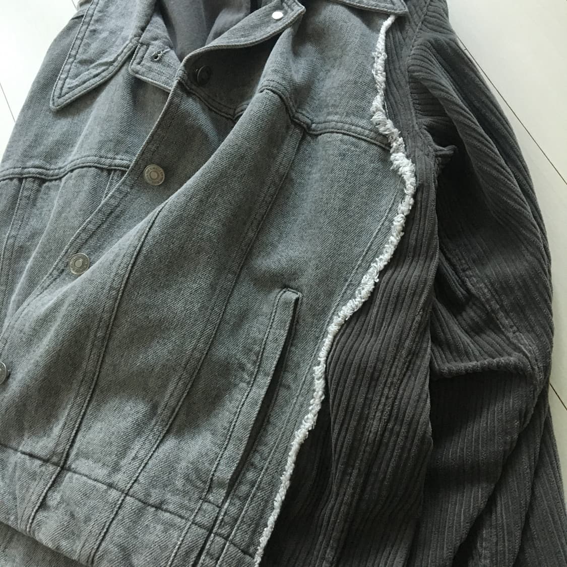 더일마 한정판 데님 코듀로이 자켓 Free / 남여공용 상품이미지1